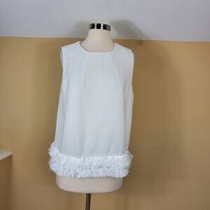 4/$25 Fashion Union Sleeveless Blouse with Fringe